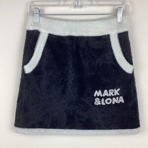 Mark & Lona Black & Cream Fuzzy Golf Skirt | M